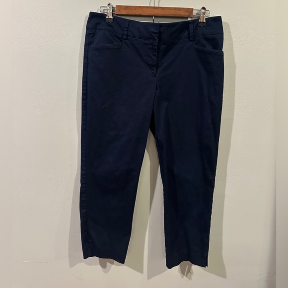 New York & Company Pants - New York & Company Navy Slim Ankle Pants Size 8 Stretch Career Work Pants